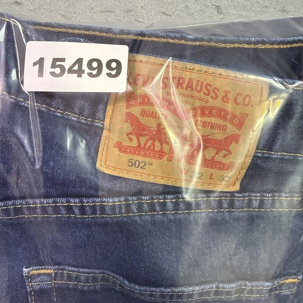 Levis‎ 502 32x32 Regular Taper Mens Jeans Medium Wash Blue Denim